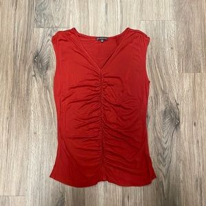 Adrianna Papell Rust Rouched Tank Medium